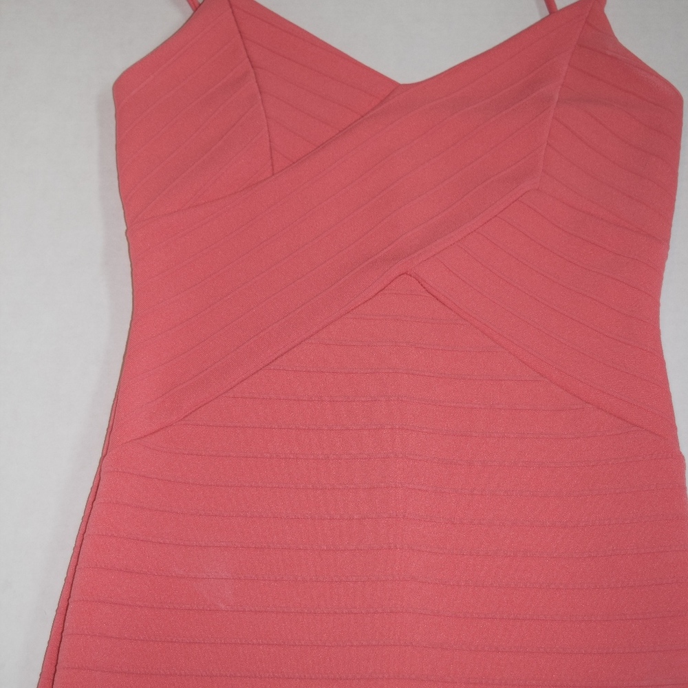 Sexy bodycon coral dress